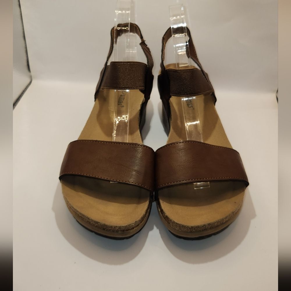 Pierre Dumas Chantal Wedge Brown Size 10